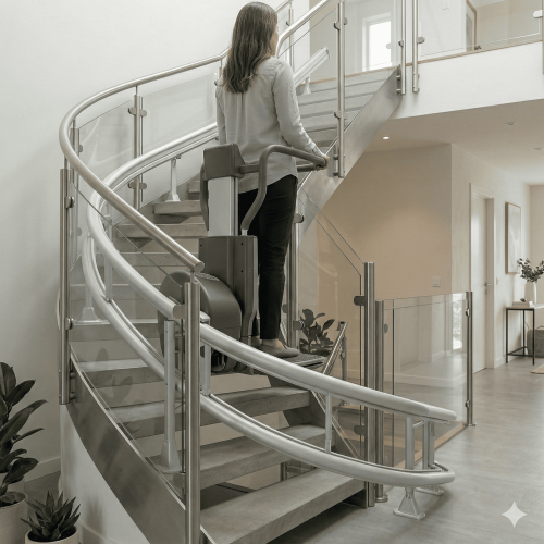 monte escalier tournant